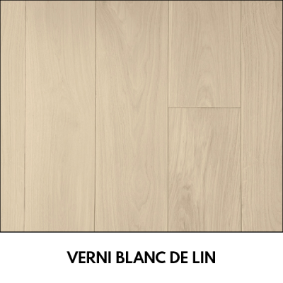 Parquet Ch�ne Massif Verni Blanc de Lin