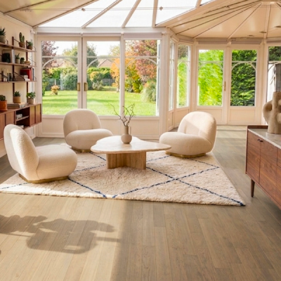 Parquet Ch�ne Massif Verni Gris Bistrot