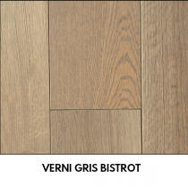 Parquet Ch&ecirc;ne Massif Verni Gris Bistrot