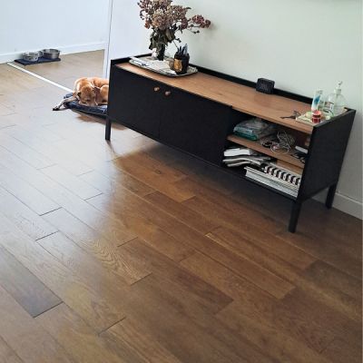 Parquet Ch�ne Massif Verni Noyer