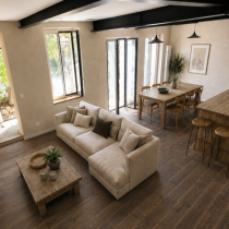 PARQUET CH�NE MASSIF Vieilli History Huil� Caf�