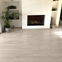 Parquet Chêne Massif Vitrifié Blanc de Lin