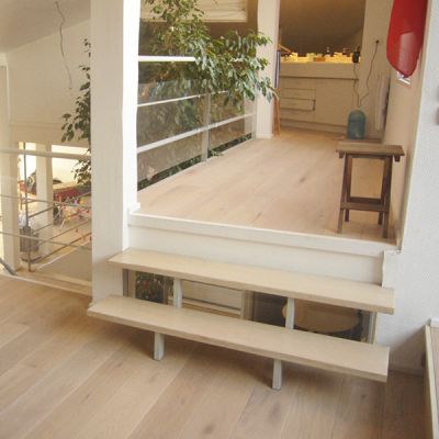 Parquet Contrecoll� Ch�ne Vernis Bianca. EP 14mm, LARG. 190mm, RT1