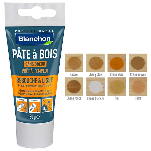 PATE A BOIS A L'EAU CHENE CLAIR TUBE 80 GR