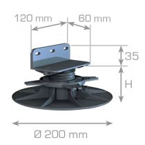 Plot réglable pour terrasse bois BUGAL VERINDAL+ B100